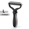 Cat Hair Removal Comb Dog Hair Removal Brush Stainless Steel Double Sided Pet Grooming Brush Removing Tangles Cat Accessories