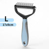 Cat Hair Removal Comb Dog Hair Removal Brush Stainless Steel Double Sided Pet Grooming Brush Removing Tangles Cat Accessories