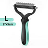 Cat Hair Removal Comb Dog Hair Removal Brush Stainless Steel Double Sided Pet Grooming Brush Removing Tangles Cat Accessories